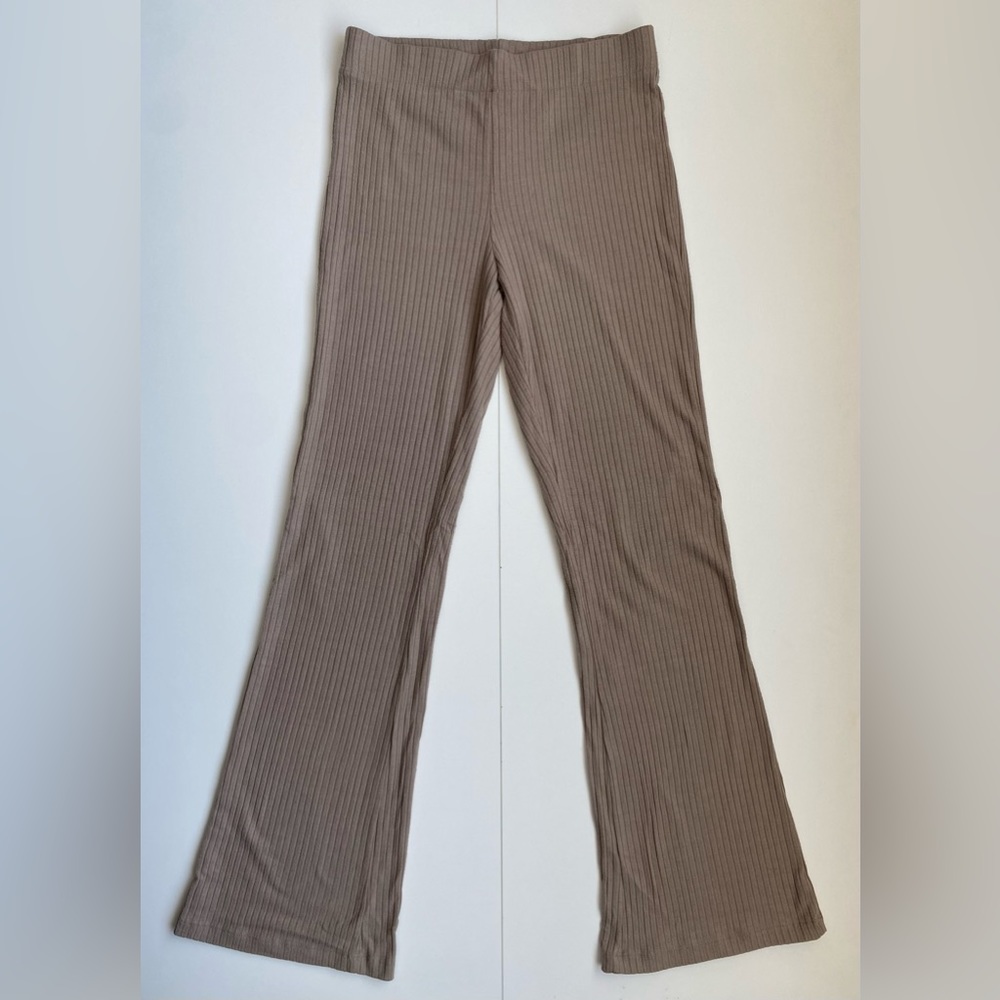 Women's Tan Ribbed Pants
